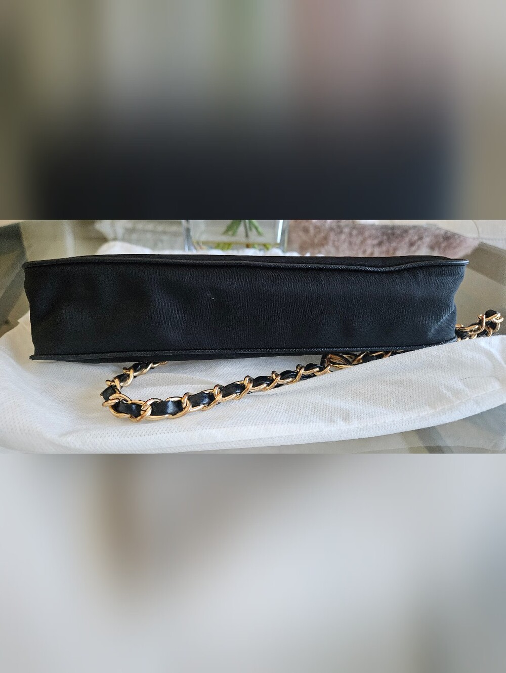 Authentic Prada Tessuto & Saffiano Crossbody Bag / Clutch (Nero/Black) - Picture 6 of 14